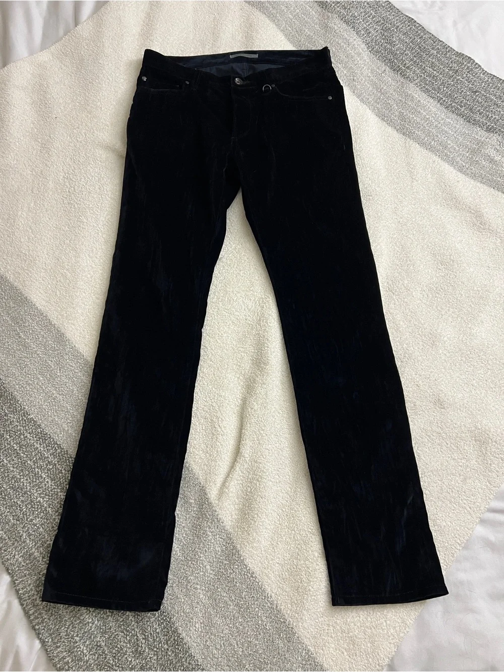 John Varvatos Black Velvet Velveteen Jeans Pants Men’s Cotton W31
